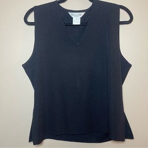 Misook Black Boxy Tank Top